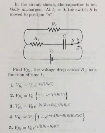 Solved In The Circuit Shown The Capacitor Is Ini Tially Chegg