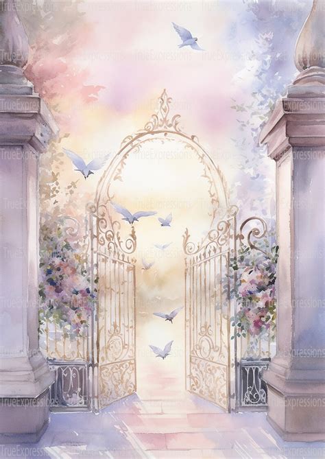 Celebrating A Life Ai Art Christian Faith Funeral Gates Etsy