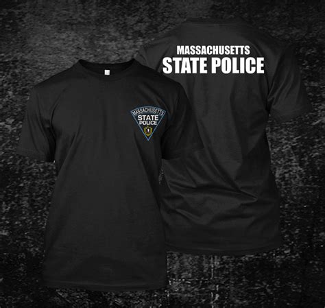 Massachusetts State Police Custom Heavy Cotton Comfort T Shirt Black & White - Etsy