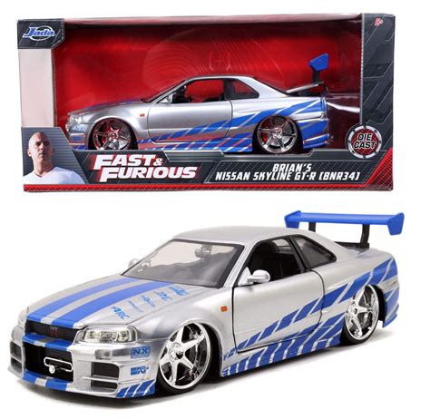 Brian Nissan Skyline Gt R Bnr Plata Rapido Y Furioso Jada Toys