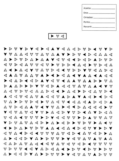 Exemplo Teste Setas Detran Visual Perception Activities Classroom