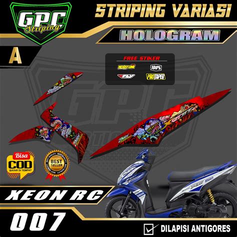 Jual STICKER STRIPING LIST VARIASI HOLOGRAM XEON RC KARBU DESAIN