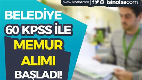 Belediye Kpss Puan Le Zab Ta Memuru Al M Ba Lad Kamu Memur