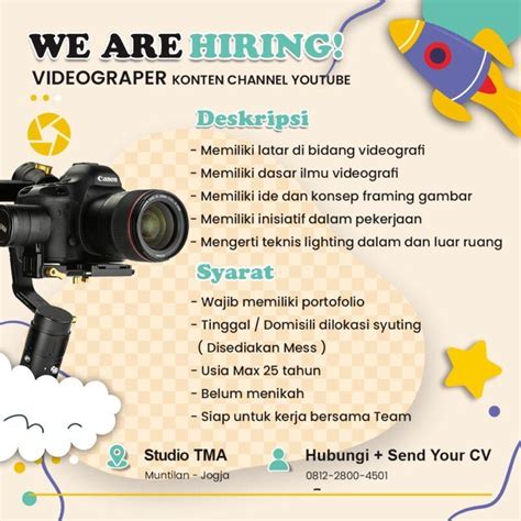 Lowongan Kerja Videographer Editing Di CV Segoro Mukti LokerJogja ID