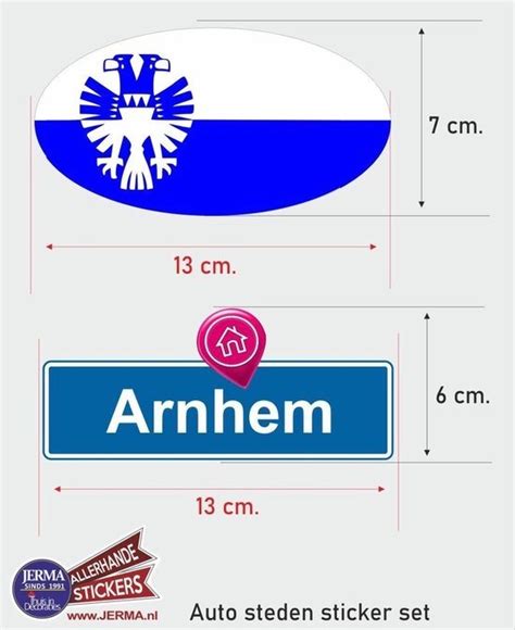 Arnhem Steden Vlaggen Auto Stickers Set Van Stickers Bol