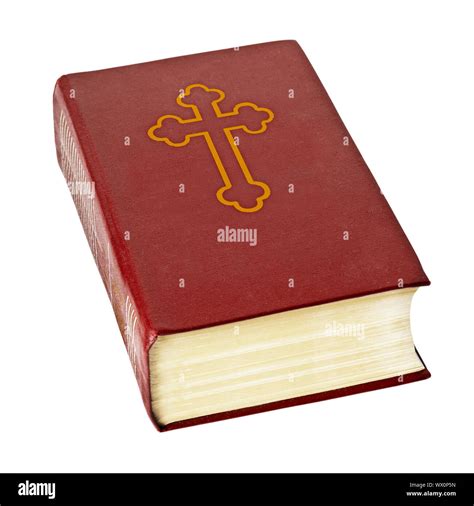 Big Book Holy Bible Isolated On White Background Stock Photo Alamy