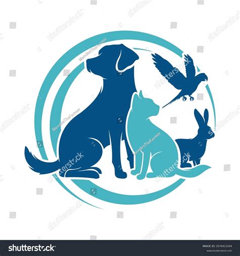 Dog Cat Logo Vector Design Template Stock Vector (Royalty Free ...