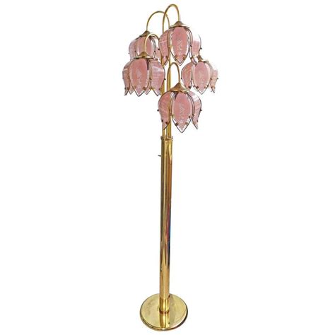 Hollywood Regency Art Deco Pink Glass Flower Bouquet Tree Modernist ...