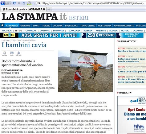 I Bambini Cavia Dellamerica Latina Unapprofondimento Sulla Sperimentazione Del Vaccino