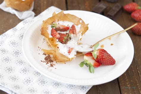 Receta Tartaletas De Pasta Filo Con Fresas Y Yogur Bodas