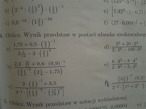 Oblicz Wynik Przedstaw W Postaci Ulamka Nieskracalnego Brainly Pl