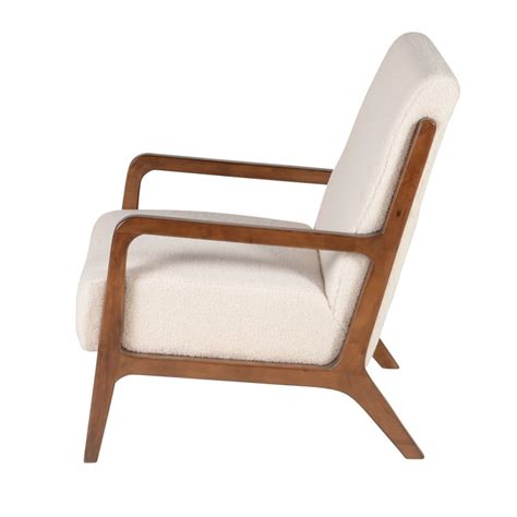 Fauteuil En Tissu Blanc Maisons Du Monde Salons Cosy Ecru Teak