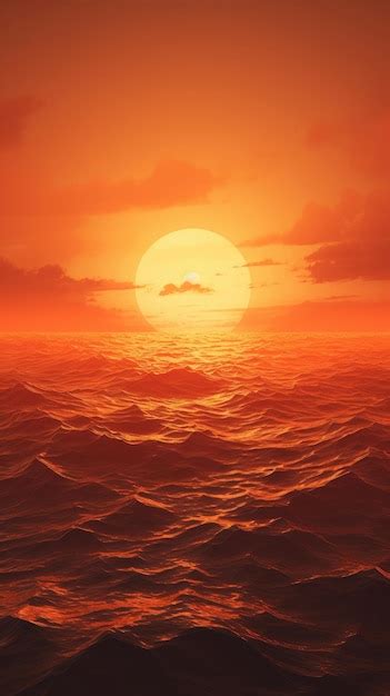 Premium AI Image | Orange sunset background