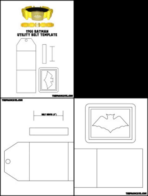 Template For 1966 Batman Utility Belt Etsy