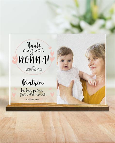 Targhetta Placca In Plexiglass Cornice Personalizzata Con Foto Dedica