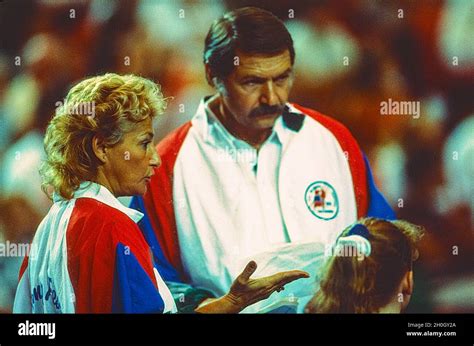 Marta Károlyi and husband Bela, USA Gymnastics coaches at the 1989 US ...