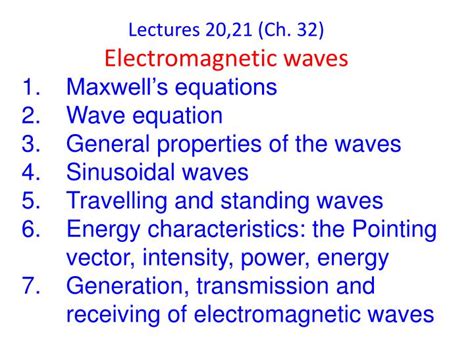 Electromagnetic Wave Equation Derivation Ppt Tessshebaylo