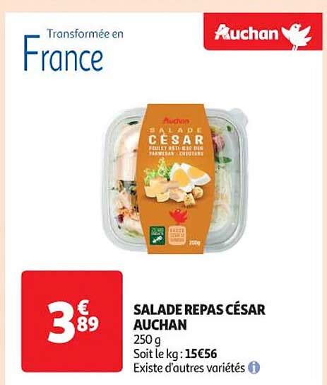 Promo Salade Repas C Sar Auchan Chez Auchan Icatalogue Fr