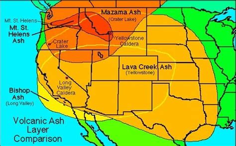 Yellowstone Supervolcano Eruption Map