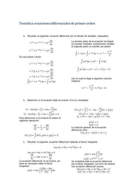 Pdf Soluciones A Algunos Ejercicios De Ecuaciones Diferenciales