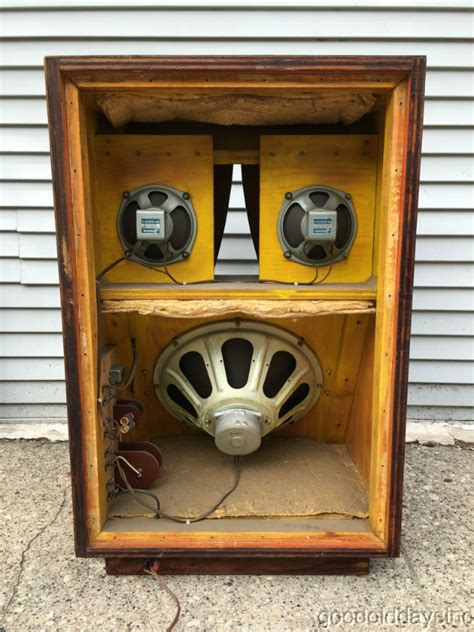 Vintage 1960s Jensen Speakers In Large Speaker Cabinet Custom Karlson