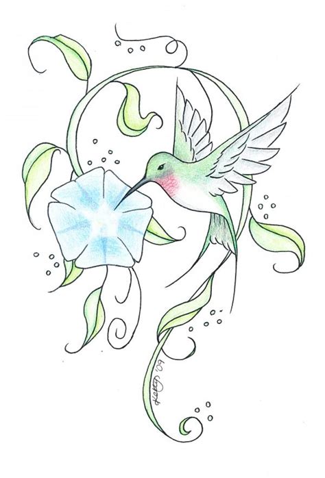 Hummingbird Tattoo Sketch By Meryllknight