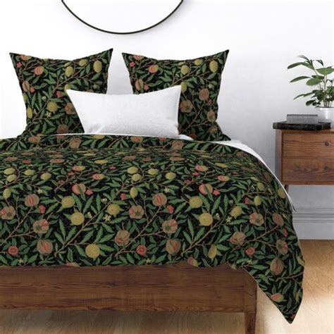 Pomegranate Duvet Cover Morris Inspired Fruit By Etsy