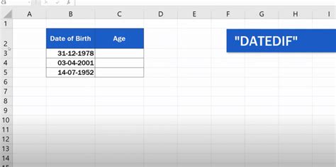 How To Calculate Age In Excel In Easy Steps