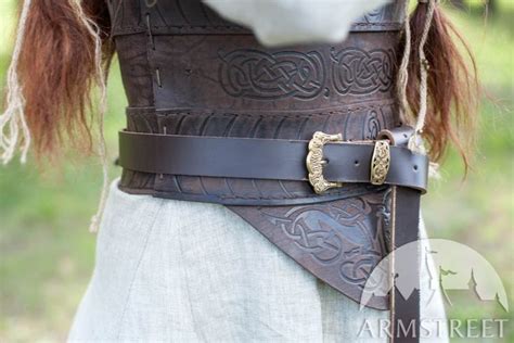 Armstreet Middeleeuwse Viking Lederen Pantser Korset Shieldmaiden LARP