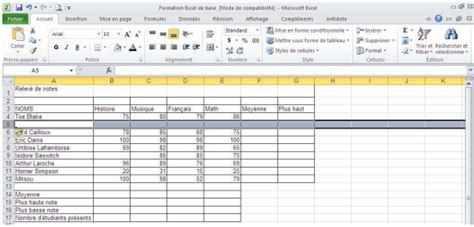 Guide Apprendre L Ensemble Des Fonctionnalit S Du Tableur Excel