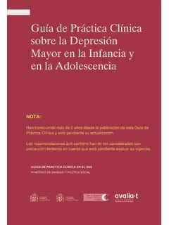 Guía de Práctica Clínica sobre la Depresión Mayor gu 237 a de pr