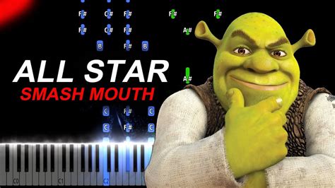 Smash Mouth All Star From Shrek Piano Tutorial YouTube