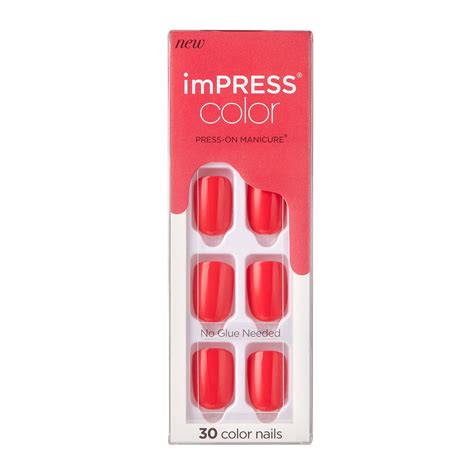 Kiss Impress Short Press On Nails Corally Crazy Color Manicure Kit