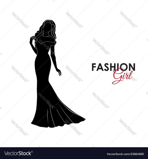 Fashionable girl fashion silhouette Royalty Free Vector