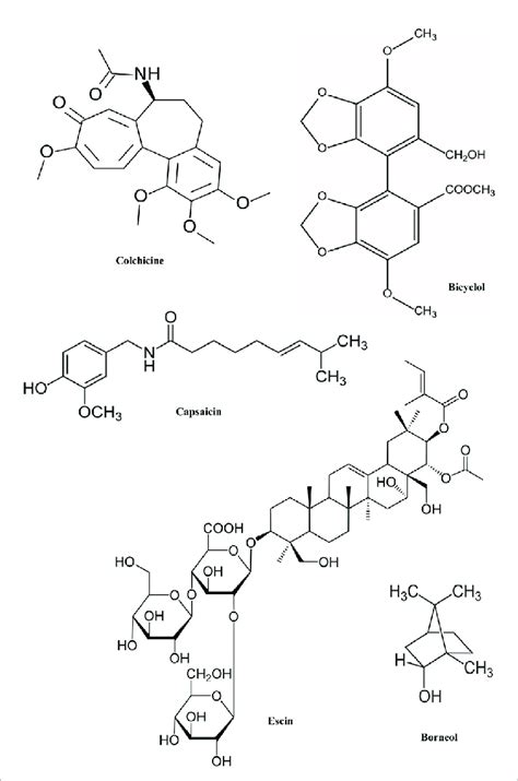 Chemical Structure Of Phytochemicals Used As Current Drugs Medicine