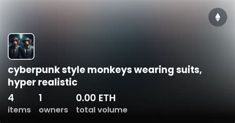 Cyberpunk Style Monkeys Wearing Suits Hyper Realistic Collection