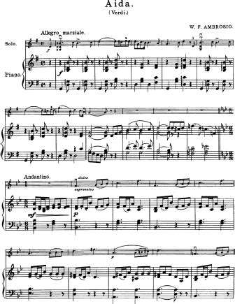 Aida - excerpts from the opera (Giuseppe Verdi) | Free Violin Sheet Music