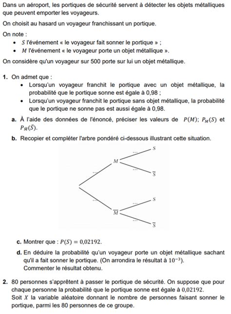 Bac Blanc Du Probabilit S Fonctions Suites Terminale S