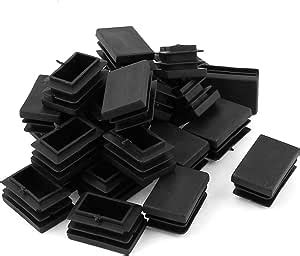 Sourcingmap 20mm X 30mm Plastic Rectangle Cap Tube Inserts End Blanking