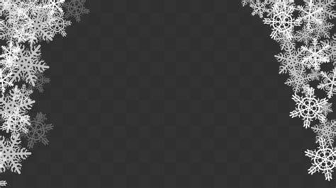 Christmas Winter Snowflake Border Snow White Christmas Snowflake