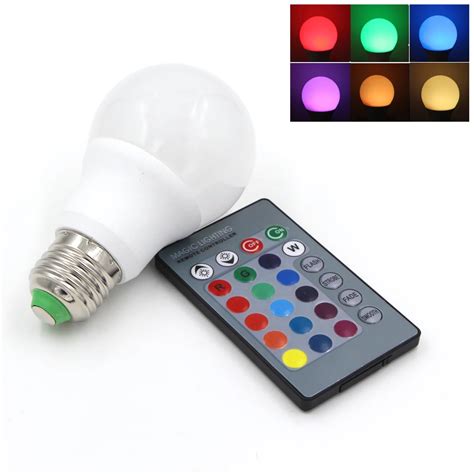 Dimmable E27 3W 5W 9W 12W RGB LED Bulb 110V 220V RGB White RGB Lamp