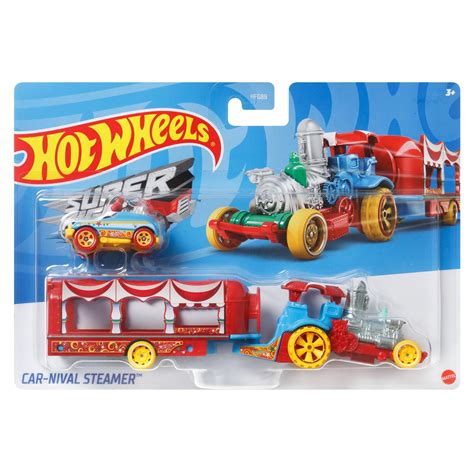 Hot Wheels Super Hauling Rig And Car Mix Case Of