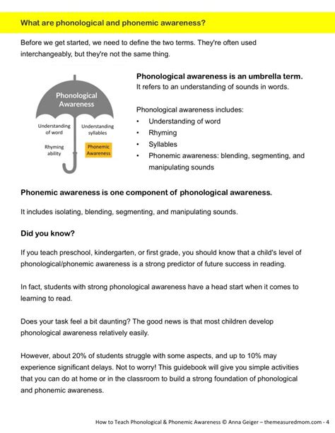 How To Teach Phonological And Phonemic Awareness The Measured Mom