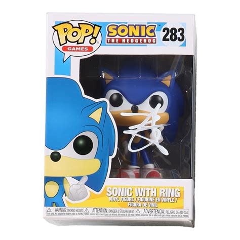 ben schwartz signed sonic  hedgehog  sonic  ring funko pop