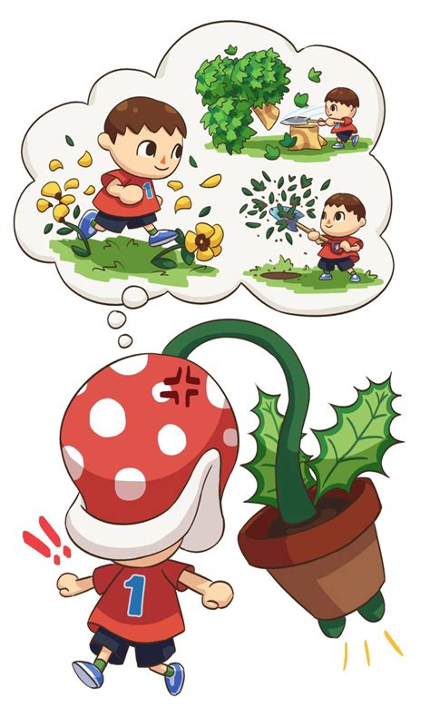 Piranha Plant Will Not Let You Do That Villager Super Smash Brothers