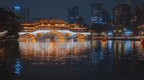 成都九眼桥新春游船夜游锦江夜景成都府南河3840x2160高清视频素材下载编号8908181实拍视频光厂vj师网