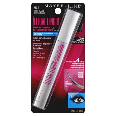 Maybelline Illegal Length Fiber Extensions Waterproof Mascara Walmart