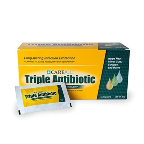 144 Pack Careall® Triple Antibiotic Ointment 09gr Foil Packet First Aid O