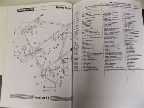 Ransomes Parts Manual For Pull Behind Gang Mower Reels Multiple Languages General Turf Equipment