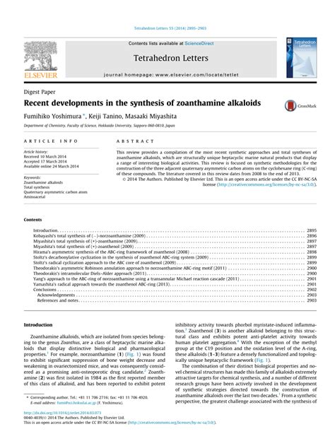 PDF ChemInform Abstract Recent Developments In The Synthesis Of